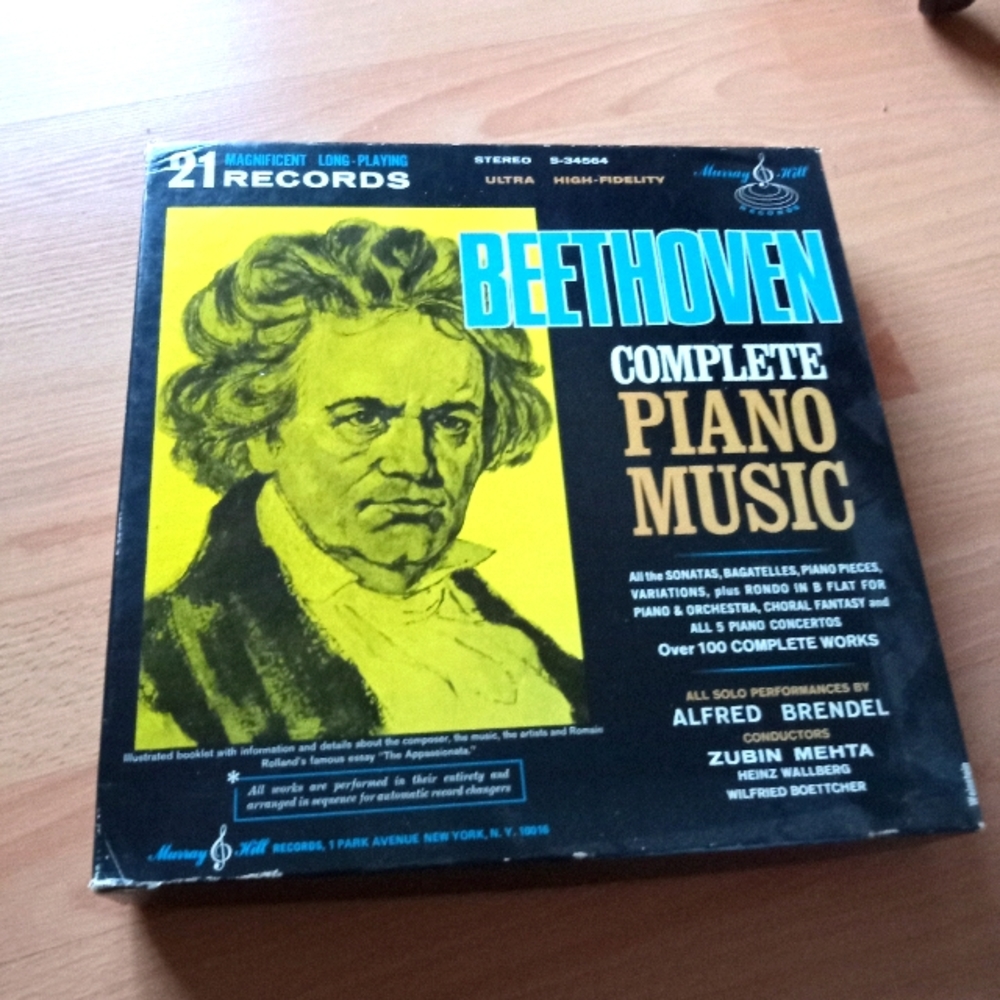 Beethoven Complète Piano Music 21 Record Vinyl